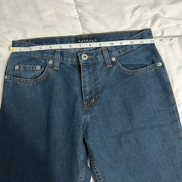 Vintage 90s / Y2K Buffalo David Bitton Dark Blue Boot Cut Jeans Size 27 - Picture 6 of 8